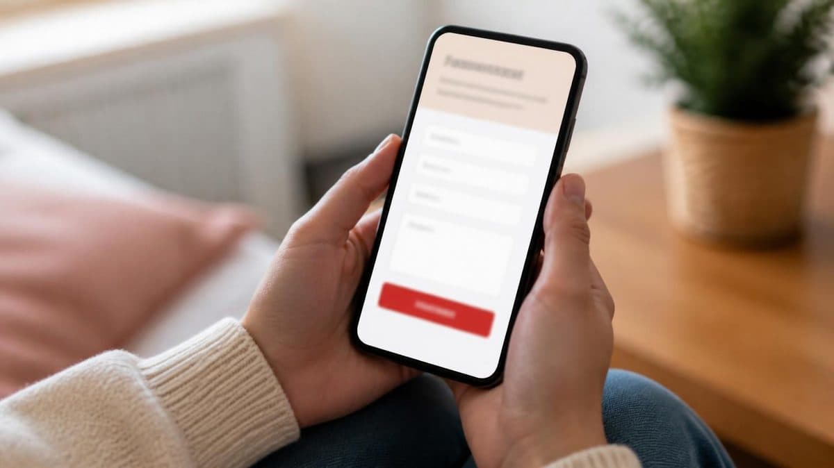 Téléphone affichant le formulaire Visicasa