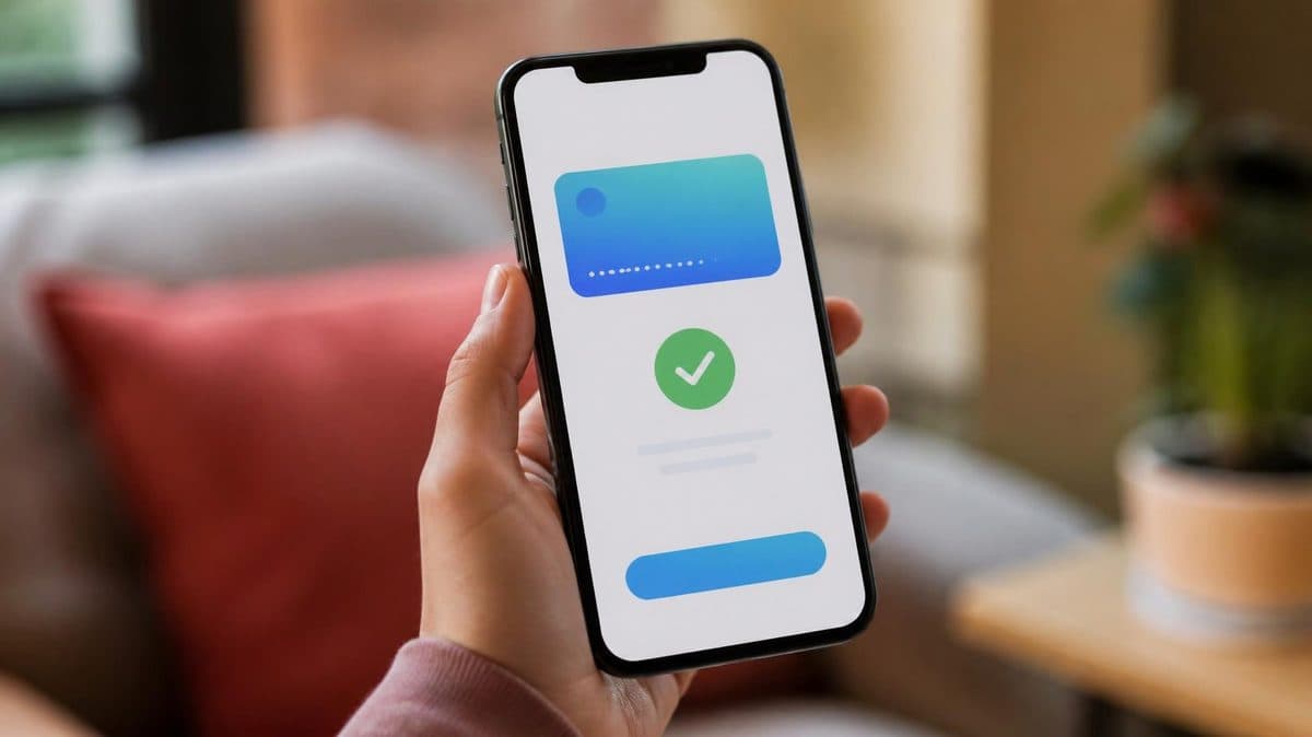 Téléphone affichant un écran de paiement